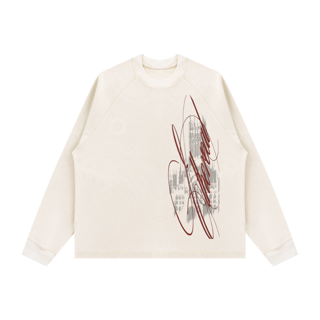 Unisex Vintage Wash Boxy Waffle T-Shirt